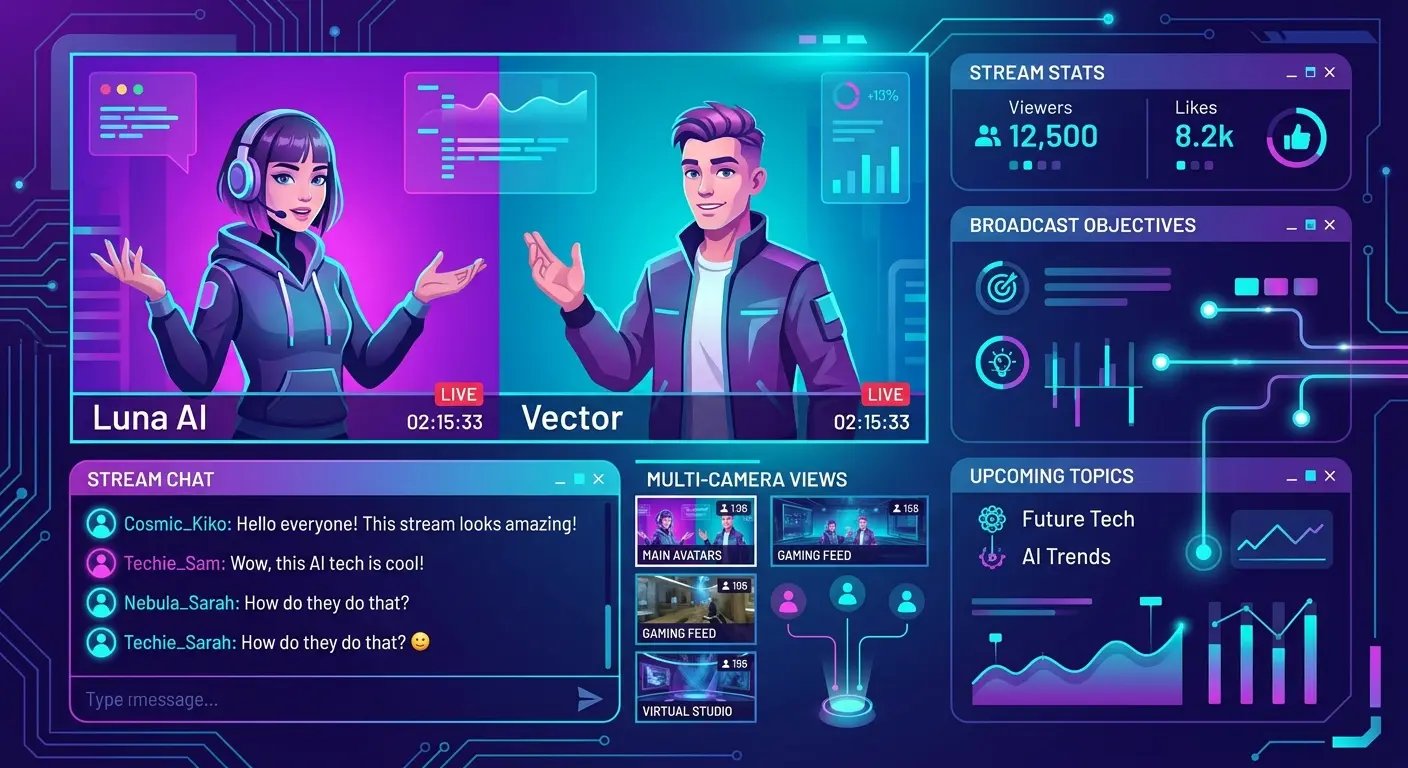 AI Virtual Co-Host Online Streaming